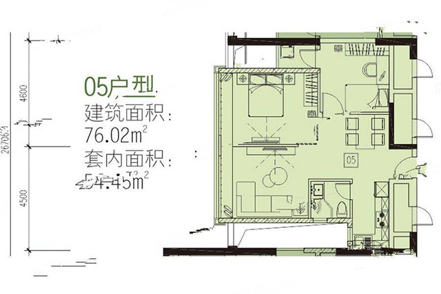 2室2厅1卫0厨 